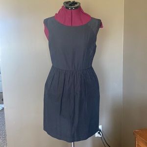 J. Crew Factory Black Cotton/Silk Blend Dress in Black (Size 4)